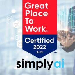Simplyai Sydney AI Great place to Work certified badge Australi